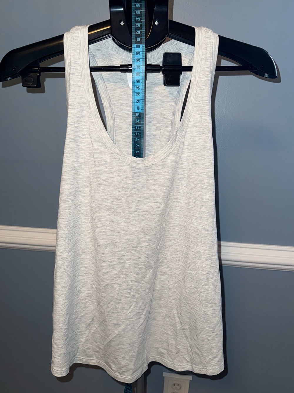 NWT Lululemon Love Tank Heathered Light Gray Pima Cotton Racerback Size 10